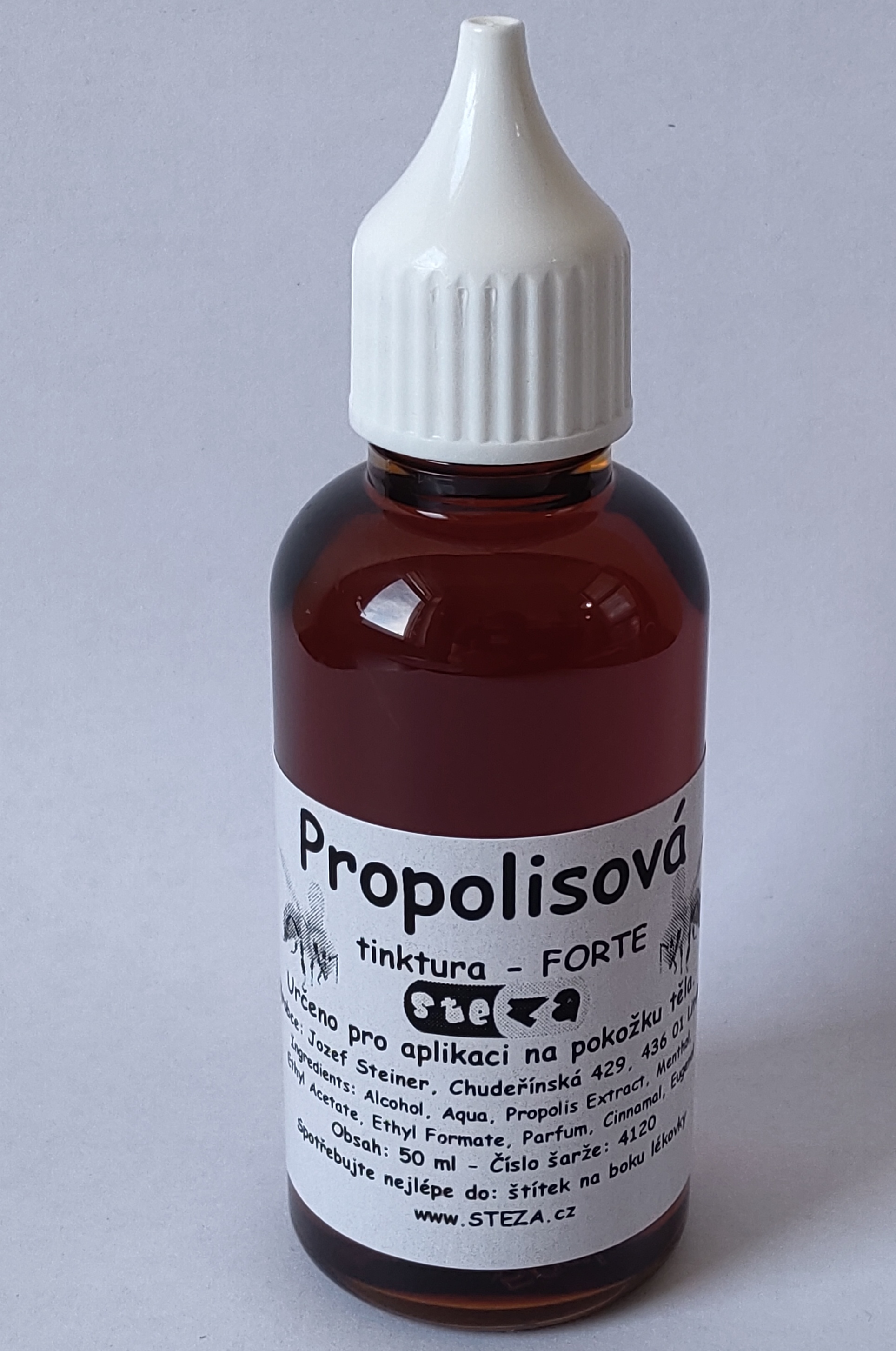 STEZA - Propolisová tinktura - FORTE 50 ml. (Propolisová tinktura VČELKA)