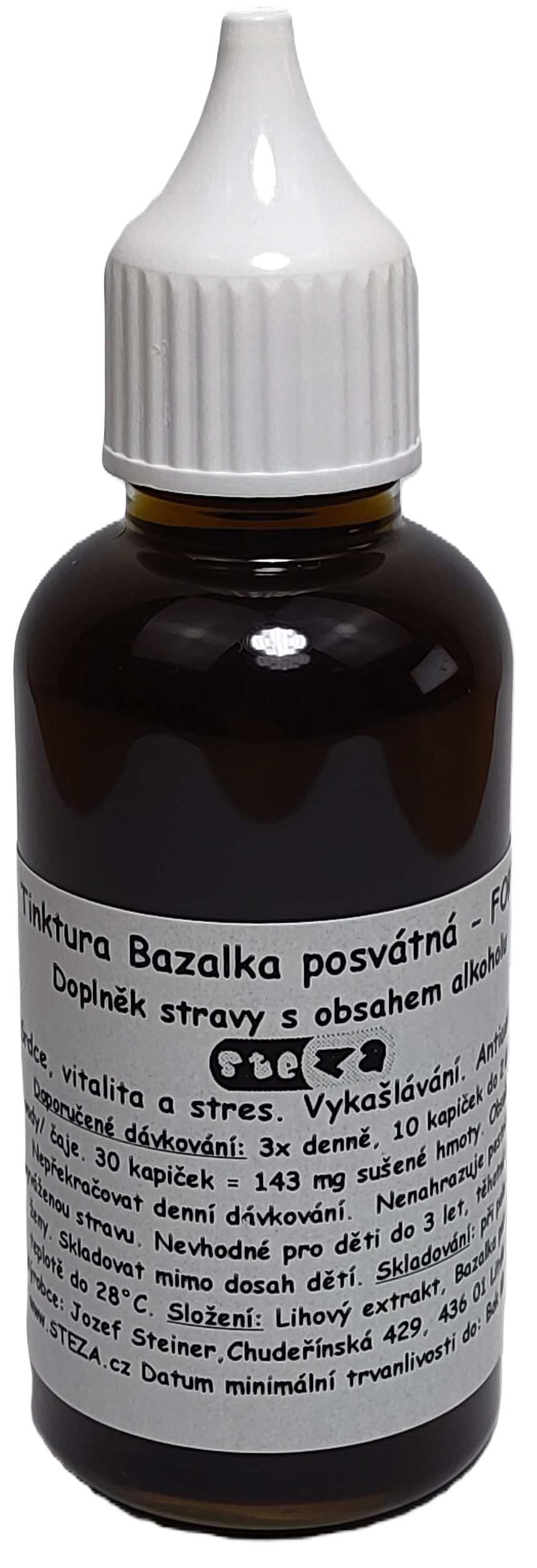 STEZA - Tinktura Bazalka posvátná - FORTE 10x 50 ml. + 1ks navíc jako dárek !